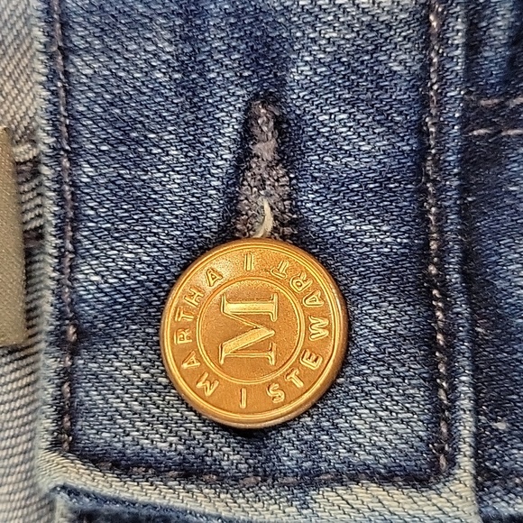 Martha Stewart jeans embroidered ankle blue jeans 5 pocket style size 8 EUC… - Picture 9 of 11